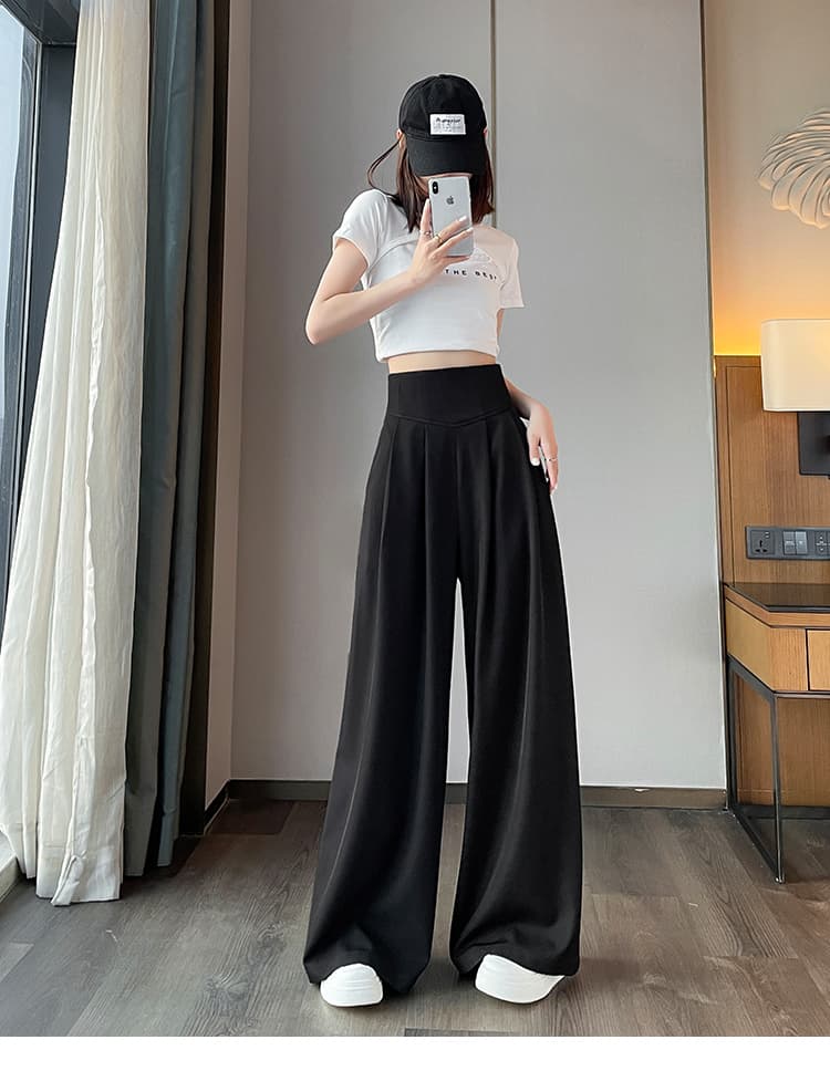 실사 코르셋 바지 2026 여름 섹션 얼음 실크 정장 바지 작은 대중 디자인 센스 라인 스트레이트 캐주얼 캐주얼 바지 상세 이미지 32