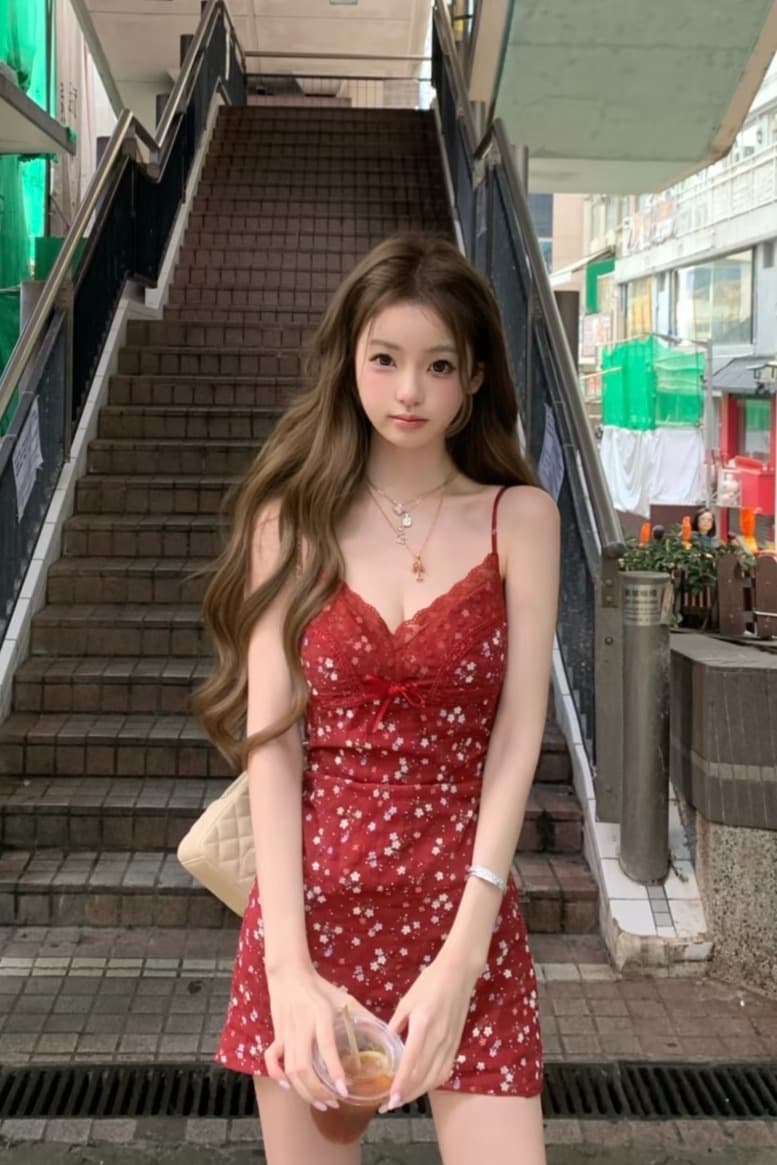 너 ~ 중 게으른 llan 꽃 와일드 초기 레몬 레트로 신선함 레이스 레이스 패치워크 꽃무늬 슬립 여성 드레스 이미지 6