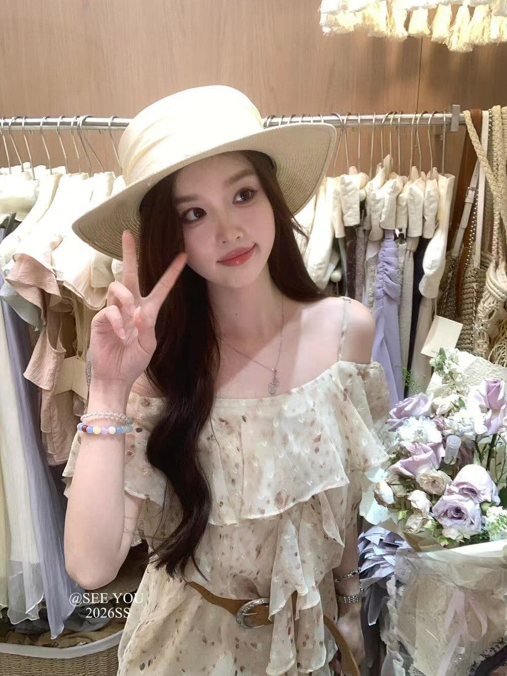 프랑스식 섹시함 슬립 레트로 스타일 레오파드 무늬 프린트 프릴 불규칙 슬립 맨위 여성 상세 이미지 17