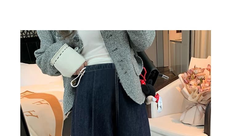 레트로 파란색 임산부 데님 넓은 다리 루즈핏 바지 여성 가을 겨울 외출용 2026 새로운 캐주얼 빅 사이즈 9 포인트 슬림해 보이는 상세 이미지 28