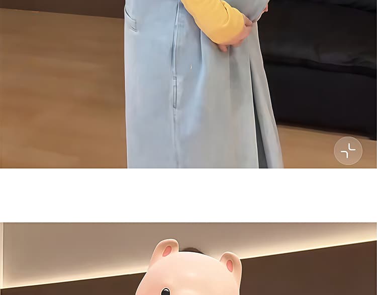 2026 가을 겨울철 임산부 멜빵 바지 세트 새로운 패션 외국 가스 데님 와이드 레그 팬츠 연령 감소 투피스 세트 상세 이미지 25