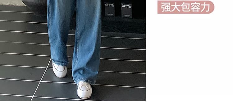 파란색 하이웨이스트 임산부 데님 넓은 다리 루즈핏 바지 여성 가을 겨울 외출용 2026 새로운 캐주얼 빅 사이즈 긴 바지 슬림해 보이는 상세 이미지 9