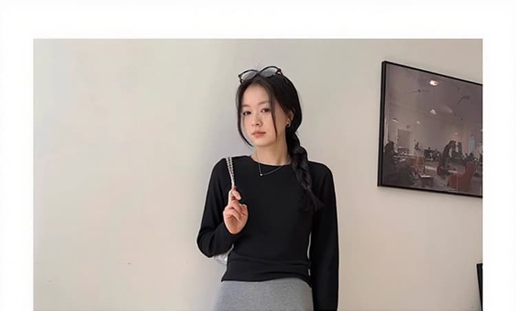 임산부 없음 복부 지지 반신 스커트 2026 새로운 가을 겨울 캐주얼 슬림해 보이는 중간 길이 타이트 스커트 인어 꼬리 스커트 여성 상세 이미지 13