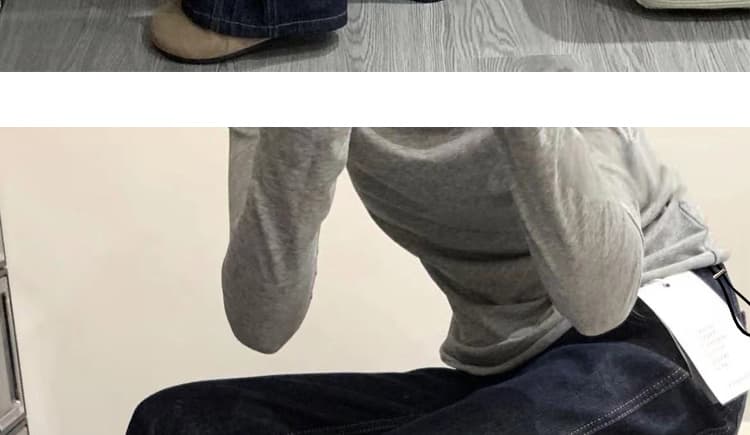 털이 있는 단 닝 파란색 임산부 데님 넓은 다리 루즈핏 바지 여성 가을 겨울 외출용 2026 새로운 캐주얼 긴 바지 슬림해 보이는 상세 이미지 22