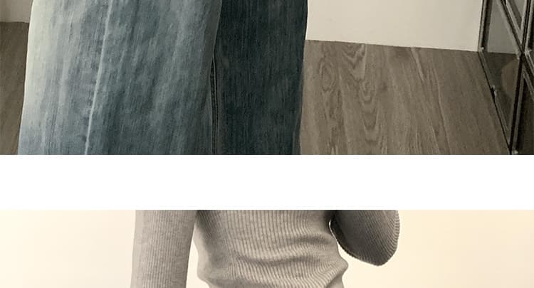 파란색 하이웨이스트 임산부 데님 넓은 다리 루즈핏 바지 여성 가을 겨울 외출용 2026 새로운 캐주얼 빅 사이즈 긴 바지 슬림해 보이는 상세 이미지 20