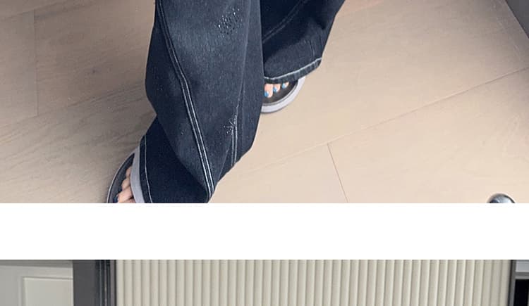 검정색 핫픽스 임산부 데님 넓은 다리 루즈핏 바지 여성 가을 겨울 외출용 2026 새로운 캐주얼 빅 사이즈 긴 바지 슬림해 보이는 상세 이미지 20