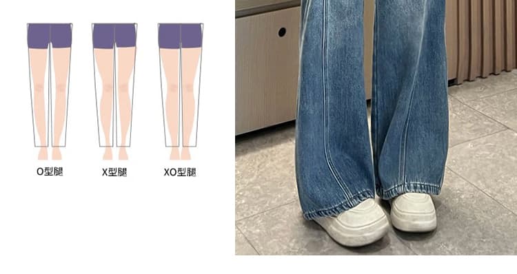 파란색 하이웨이스트 임산부 데님 넓은 다리 루즈핏 바지 여성 가을 겨울 외출용 2026 새로운 캐주얼 빅 사이즈 긴 바지 슬림해 보이는 상세 이미지 13