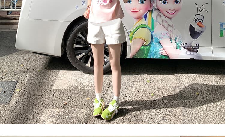 임산부 화이트 캐주얼 스트레이트 넓은 다리 데님 반바지 여성 여름 루즈핏 디스플레이 하이웨이스트 한 마디 핫 바지 3 점 바지 상세 이미지 26