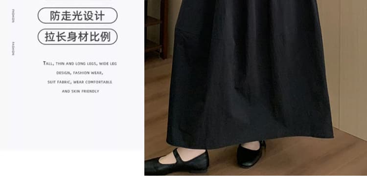 임산부 없음 복부 지지 반신 스커트 2026 새로운 여름 외출용 캐주얼 슬림해 보이는 중간 길이 저항 주름 속도 건조한 우산 치마 여성 상세 이미지 12