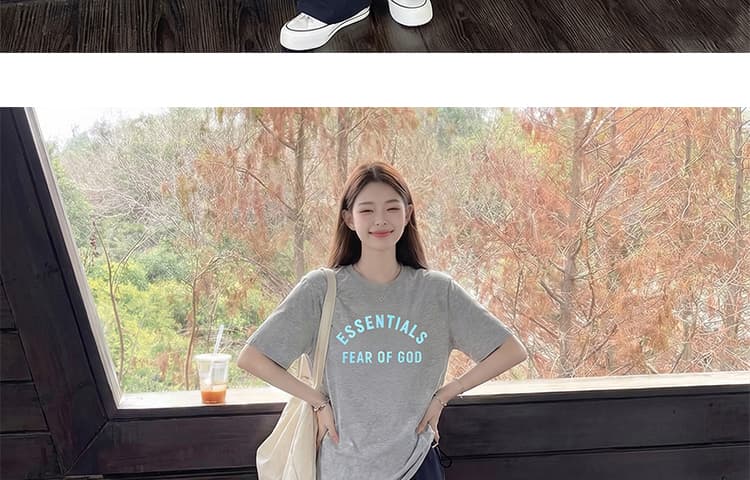 세트 회색 느긋한 바람 느슨함 패션 품격 디자인 프린트 티셔츠 맨위 수 있습니다. 조정 면 린넨 와이드 레그 팬츠 상세 이미지 27