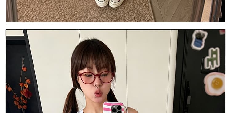 임산부 청바지 워싱 레트로 그리드 아이들 여름 7 점 루즈핏 슬림해 보이는 캐주얼 빅 사이즈 와이드 레그 팬츠 상세 이미지 31