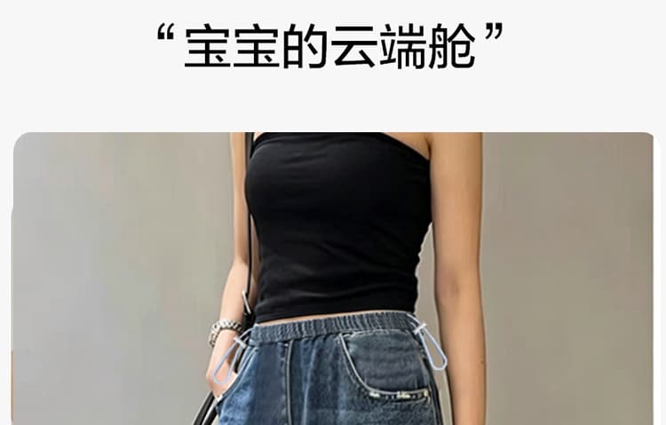 임산부 데님 반바지 여성 여름 얇은 스타일 외출용 7 점 루즈핏 슬림해 보이는 캐주얼 빅 사이즈 와이드 레그 팬츠 어린이 수 있습니다. 조정 상세 이미지 7