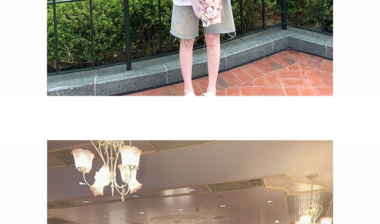 임산부 청바지 워싱 핫픽스 거친 가장자리 디자인 센스 여성 여름 5 점 루즈핏 슬림해 보이는 캐주얼 빅 사이즈 와이드 레그 팬츠 상세 이미지 27
