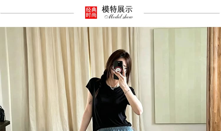 임산부 파란색 청바지 여성 여름 얇은 스타일 외출용 7 점 루즈핏 슬림해 보이는 캐주얼 빅 사이즈 와이드 레그 팬츠 어린이 상세 이미지 17