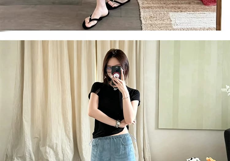 임산부 파란색 청바지 여성 여름 얇은 스타일 외출용 7 점 루즈핏 슬림해 보이는 캐주얼 빅 사이즈 와이드 레그 팬츠 어린이 상세 이미지 26