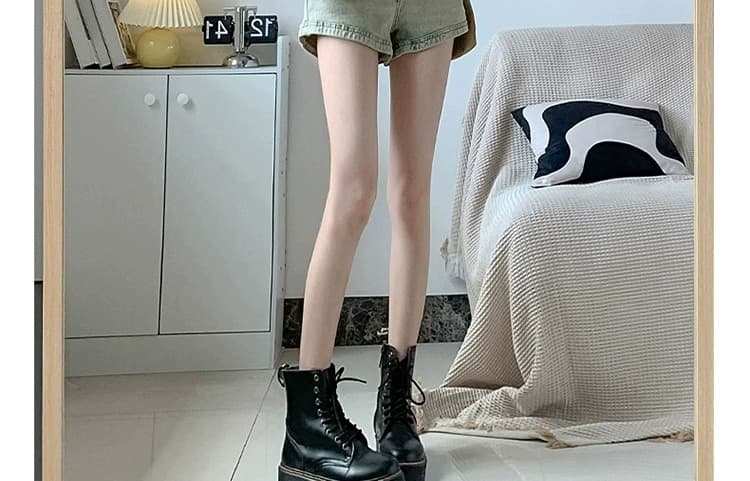 임산부 데님 반바지 여성 여름 얇은 스타일 외출용 2026 3 점 루즈핏 슬림해 보이는 캐주얼 빅 사이즈 넓은 다리 핫 바지 상세 이미지 18