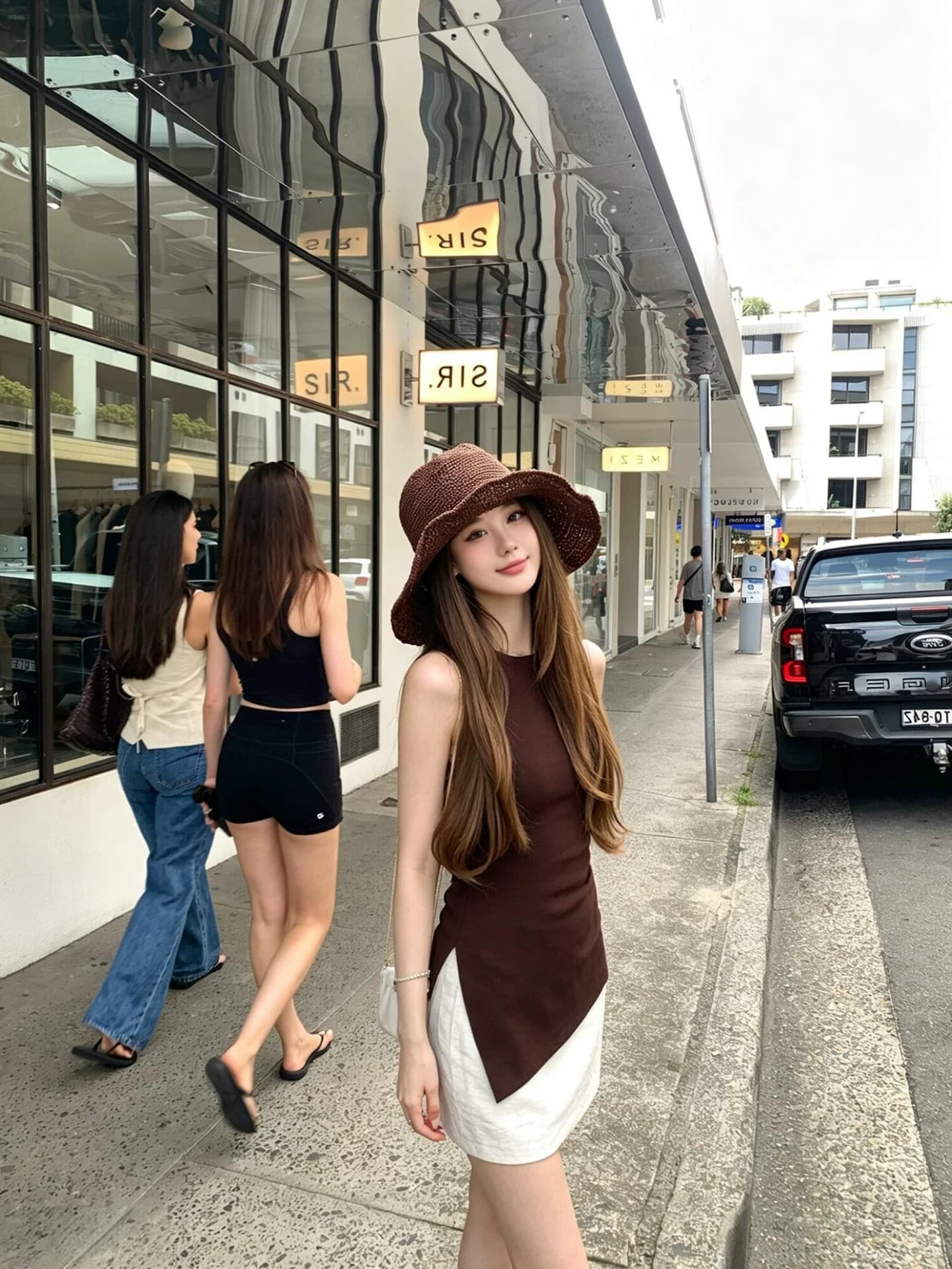 2026 슈퍼 화재 연령 감소 여름 프랑스식 디자인 센스 슬림해 보이는 불규칙 라운드 넥 핀치 Pleat 측면 트임 조끼 맨위 여성 상세 이미지 3