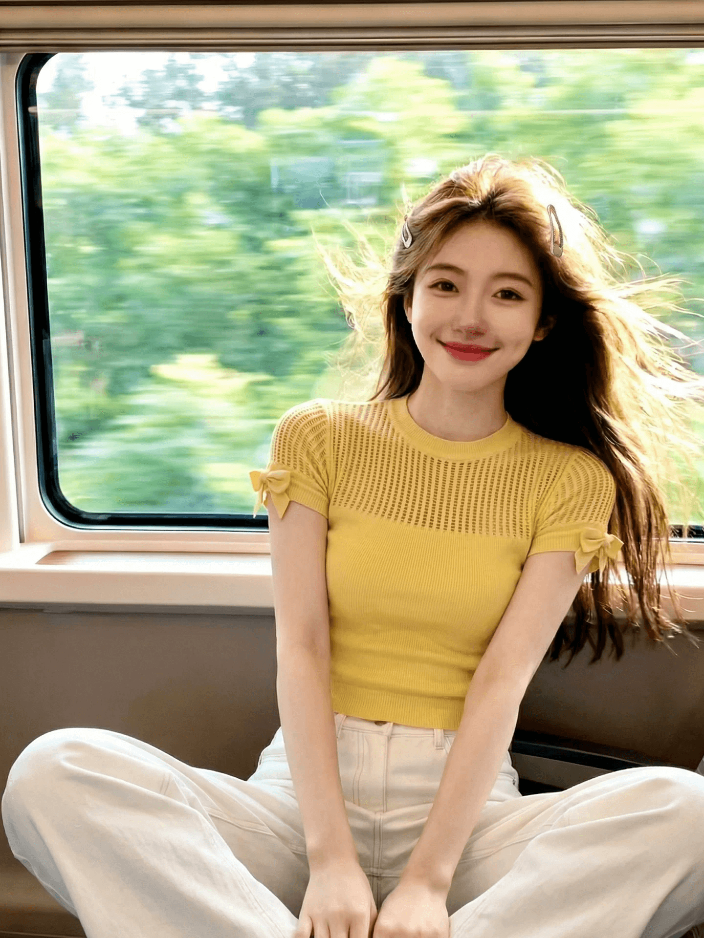 한 부서 홀로우 아웃 라운드 넥 통기성 반팔 니트 스웨터 아름다운 몸매 가꾸기 슬림해 보이는 맨위 2026 여름 섹션 외국 가스 절묘한 여성 상세 이미지 1