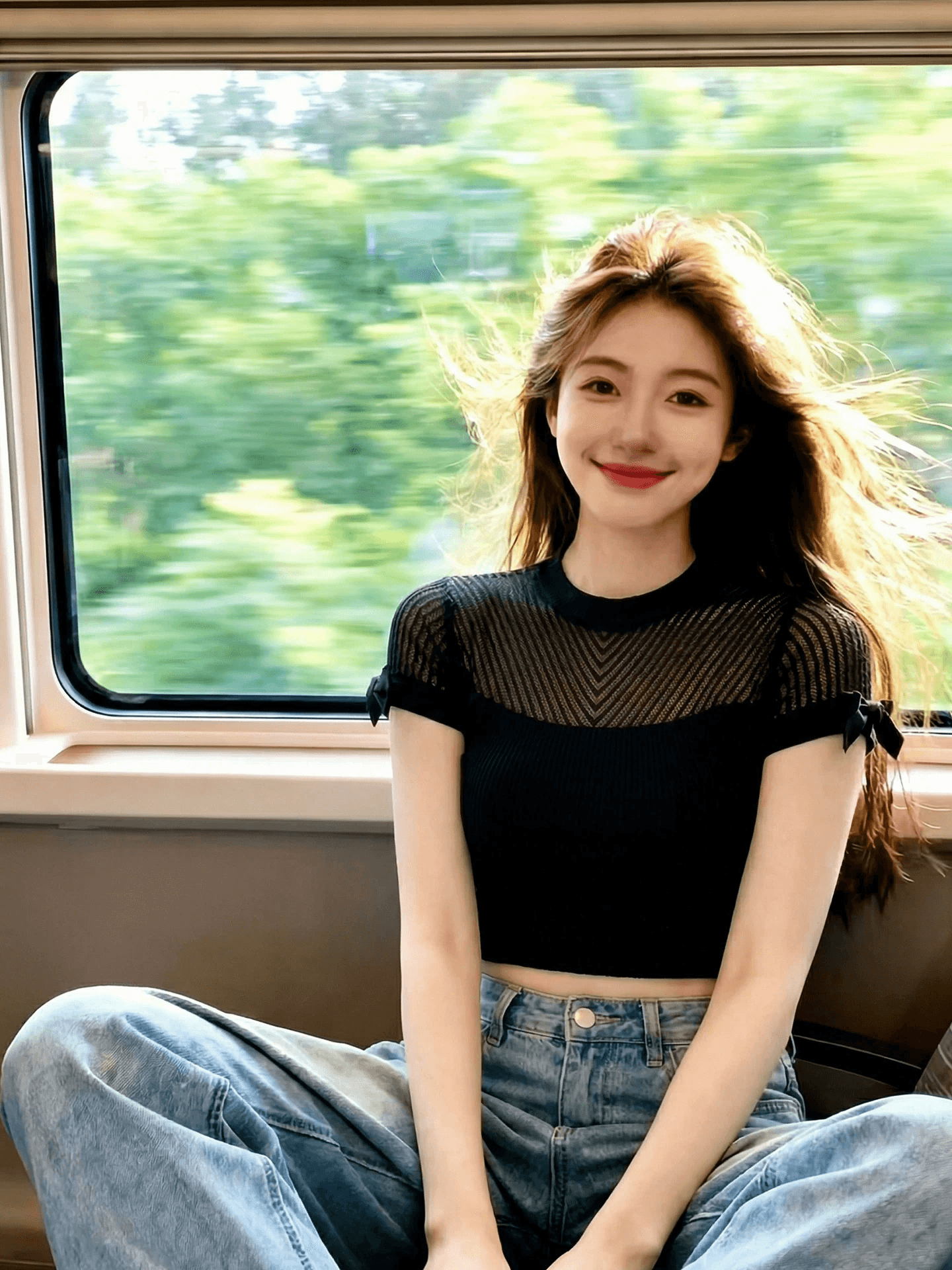 한 부서 홀로우 아웃 라운드 넥 통기성 반팔 니트 스웨터 아름다운 몸매 가꾸기 슬림해 보이는 맨위 2026 여름 섹션 외국 가스 절묘한 여성 상세 이미지 2