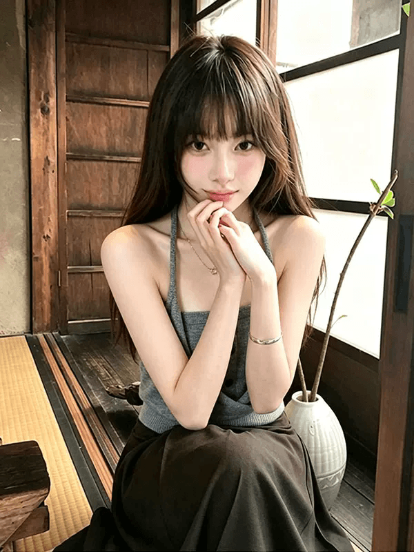 2026 새로운 페이크 레이어드 행침 목 슬립 맨위 여름 핫걸 아름다움 뒤로 디자인 센스 단추 튜브탑 조끼 여성 상세 이미지 5