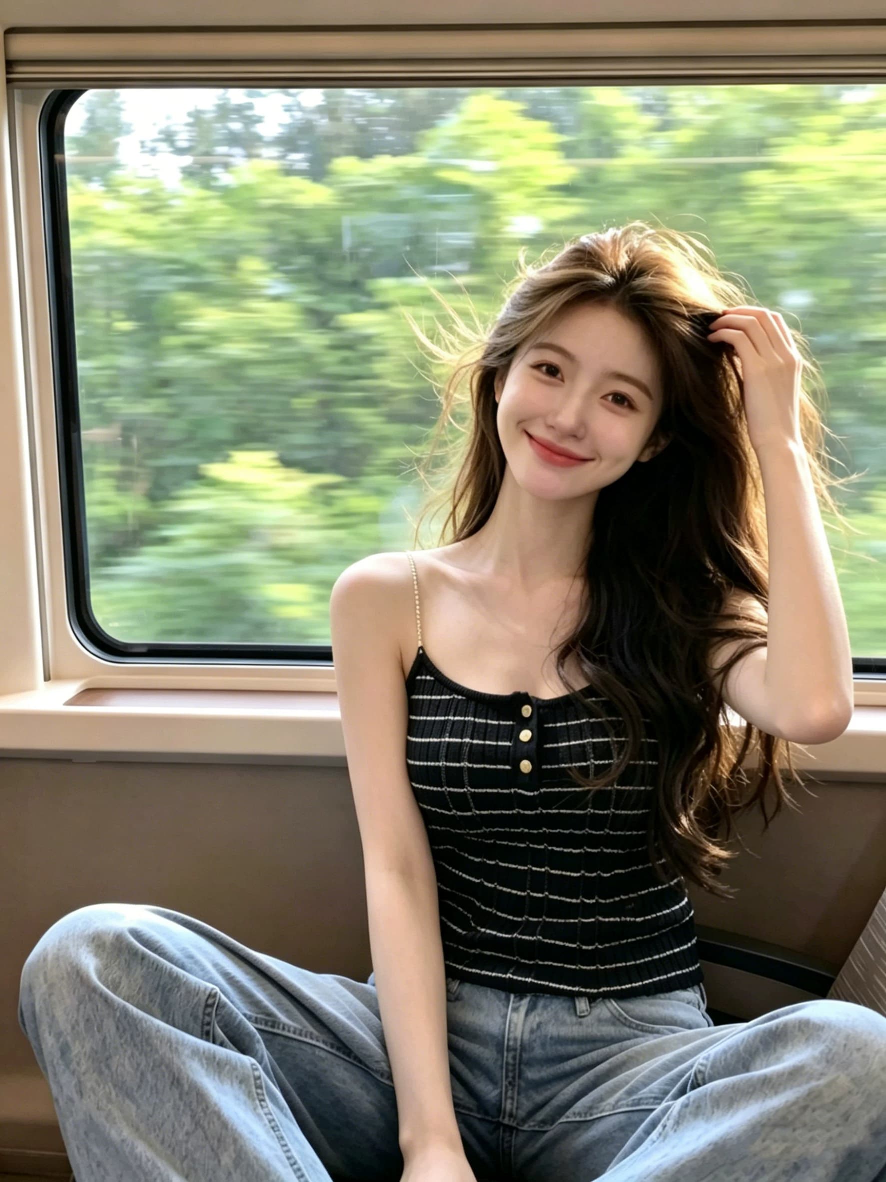슬립 맨위 여성 의류 2026 년 여름 새로운 허리 수축 슬림해 보이는 품격 디자인 센스 튜브탑 스트라이프 다용도 조끼 상세 이미지 2