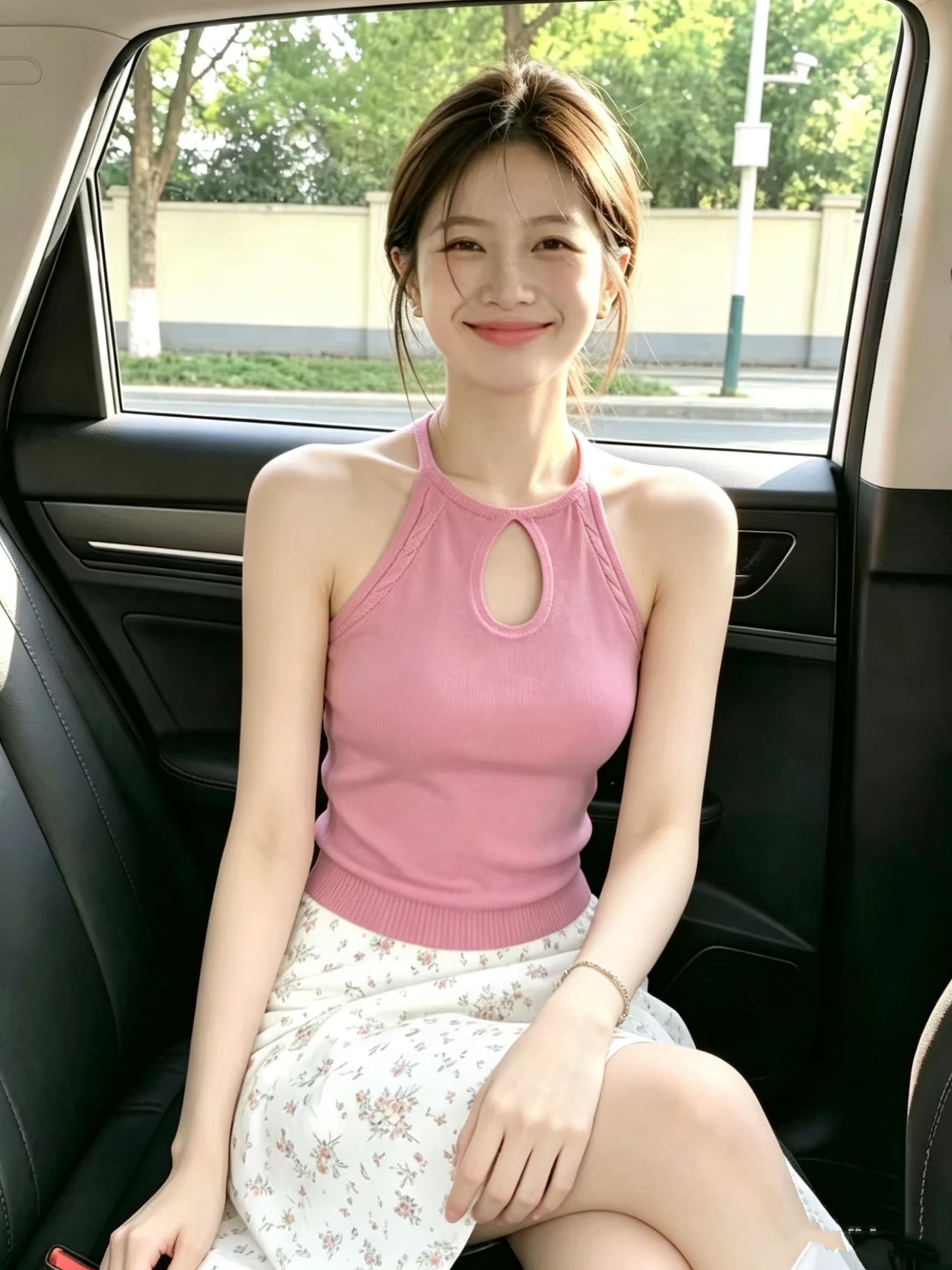 고유 한 아름다운 핑크색 홀로우 아웃 행침 목 작은 슬링 조끼 여성 여름 아름다운 핫걸 외출용 인사이드 가져 가라. 쇼트 스타일 맨위 이미지 3