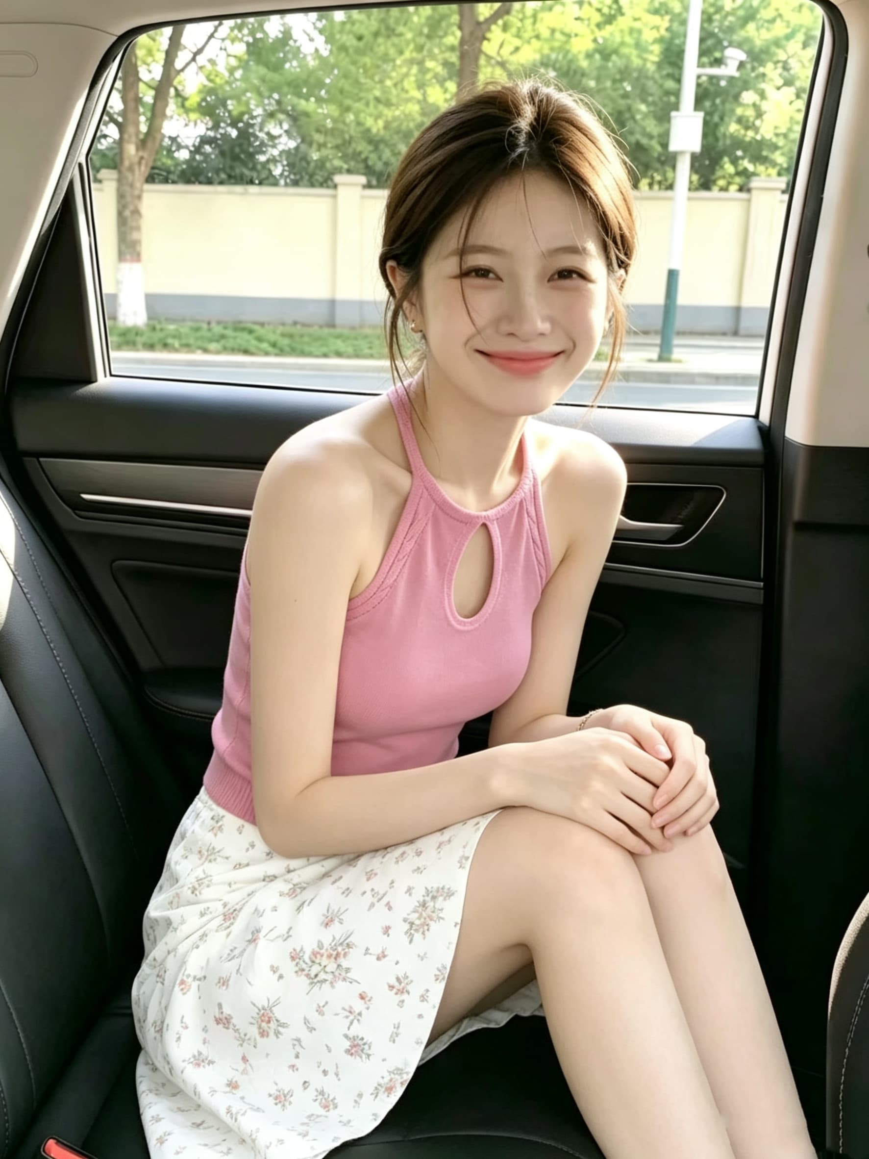 고유 한 아름다운 핑크색 홀로우 아웃 행침 목 작은 슬링 조끼 여성 여름 아름다운 핫걸 외출용 인사이드 가져 가라. 쇼트 스타일 맨위 이미지 4