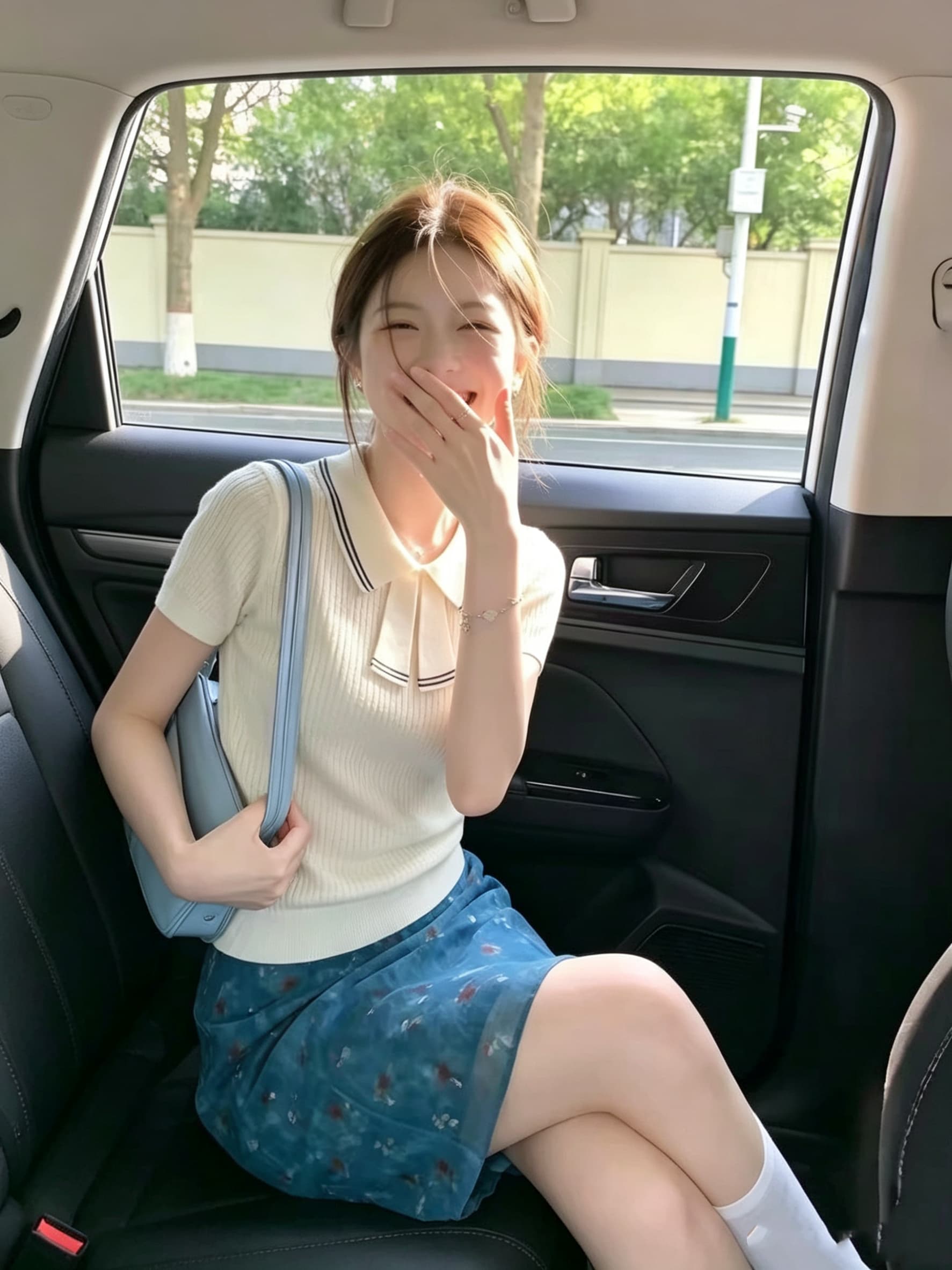 베이지 색 몸매 가꾸기 폴로 칼라 반팔 티셔츠 여성 2026 여름 새로운 한 부서 달콤한 매운맛 바람 고급 센스 니트 맨위 이미지 5
