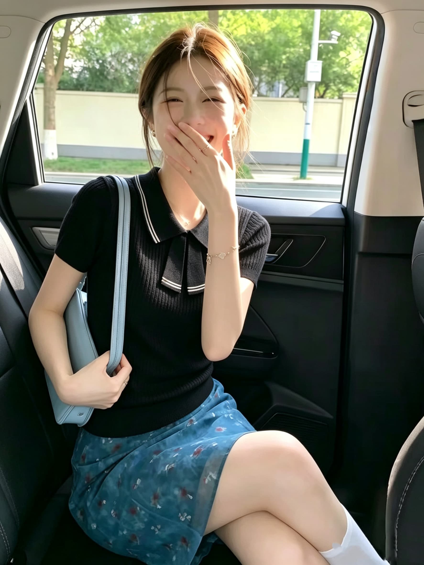 베이지 색 몸매 가꾸기 폴로 칼라 반팔 티셔츠 여성 2026 여름 새로운 한 부서 달콤한 매운맛 바람 고급 센스 니트 맨위 상세 이미지 2