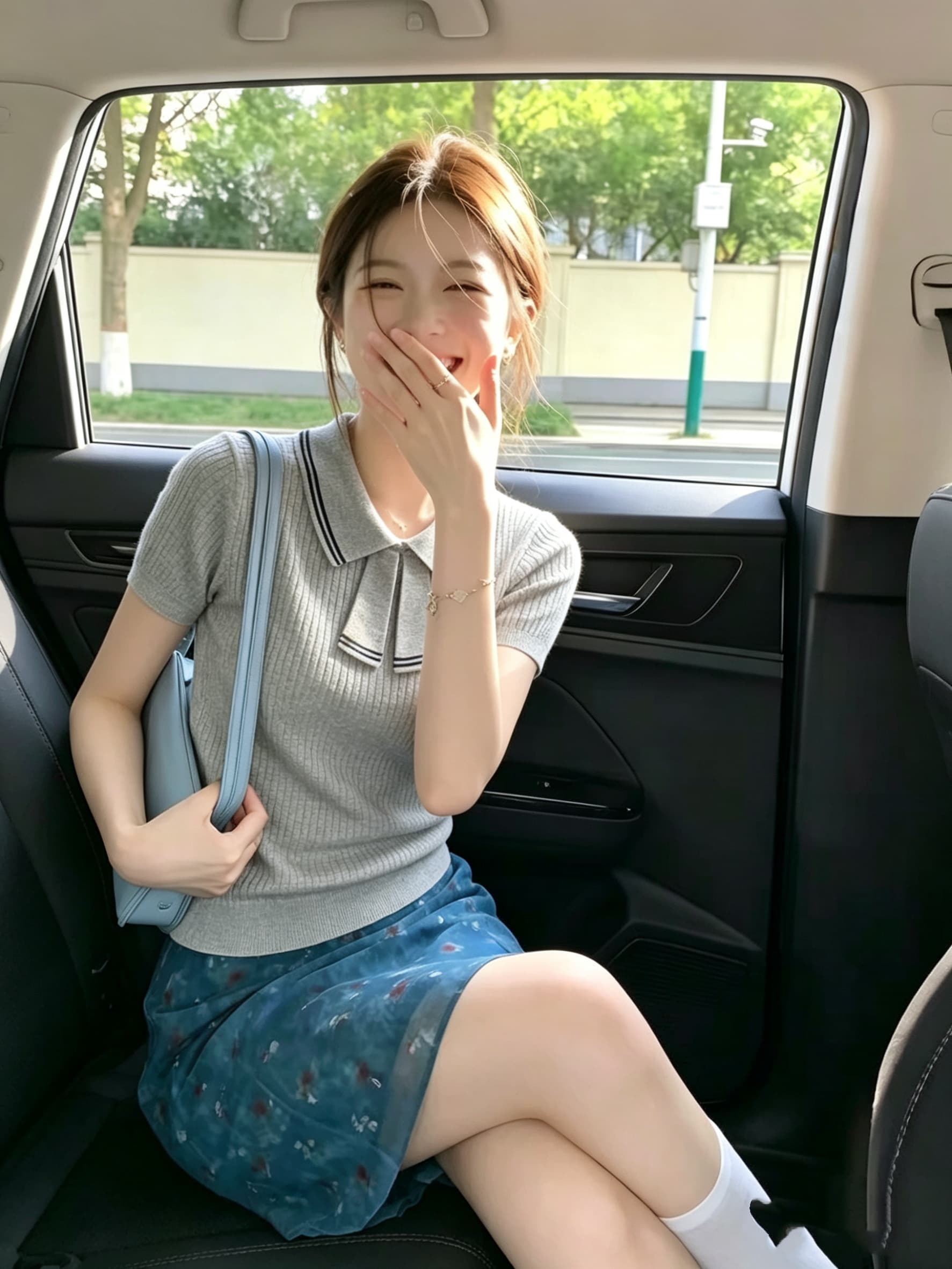 베이지 색 몸매 가꾸기 폴로 칼라 반팔 티셔츠 여성 2026 여름 새로운 한 부서 달콤한 매운맛 바람 고급 센스 니트 맨위 상세 이미지 3