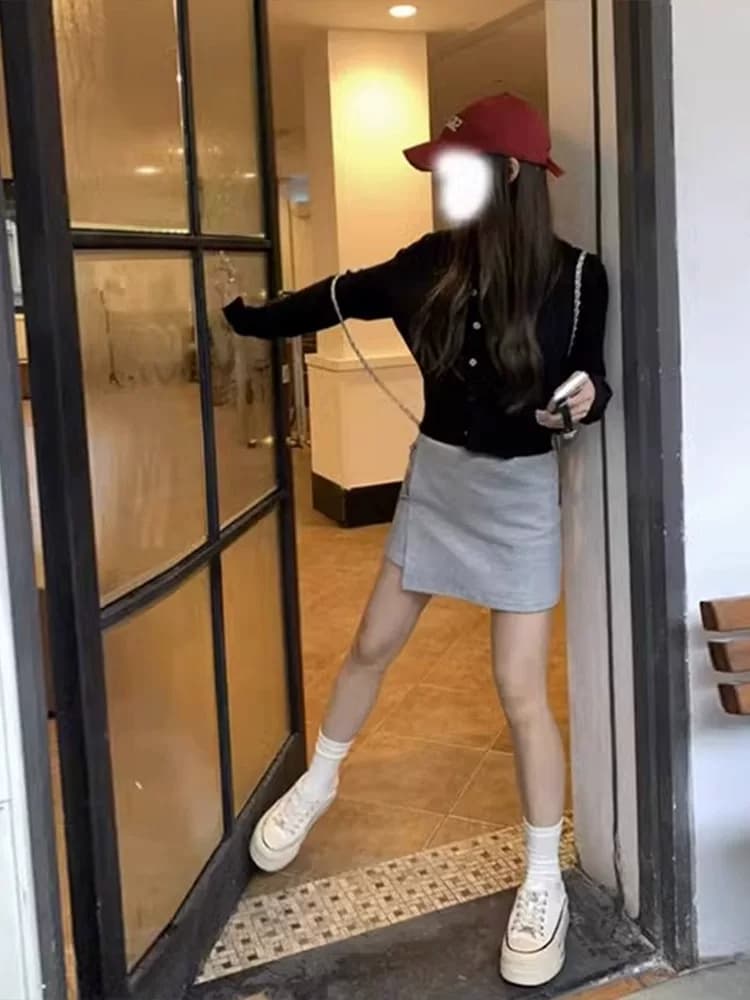 이른 가을 여성 의류 새로운 2026 외부 가져 가라. 니트 스웨터 오픈 가디건 스웨터 코트 긴팔 맨위 기본 셔츠 상세 이미지 3