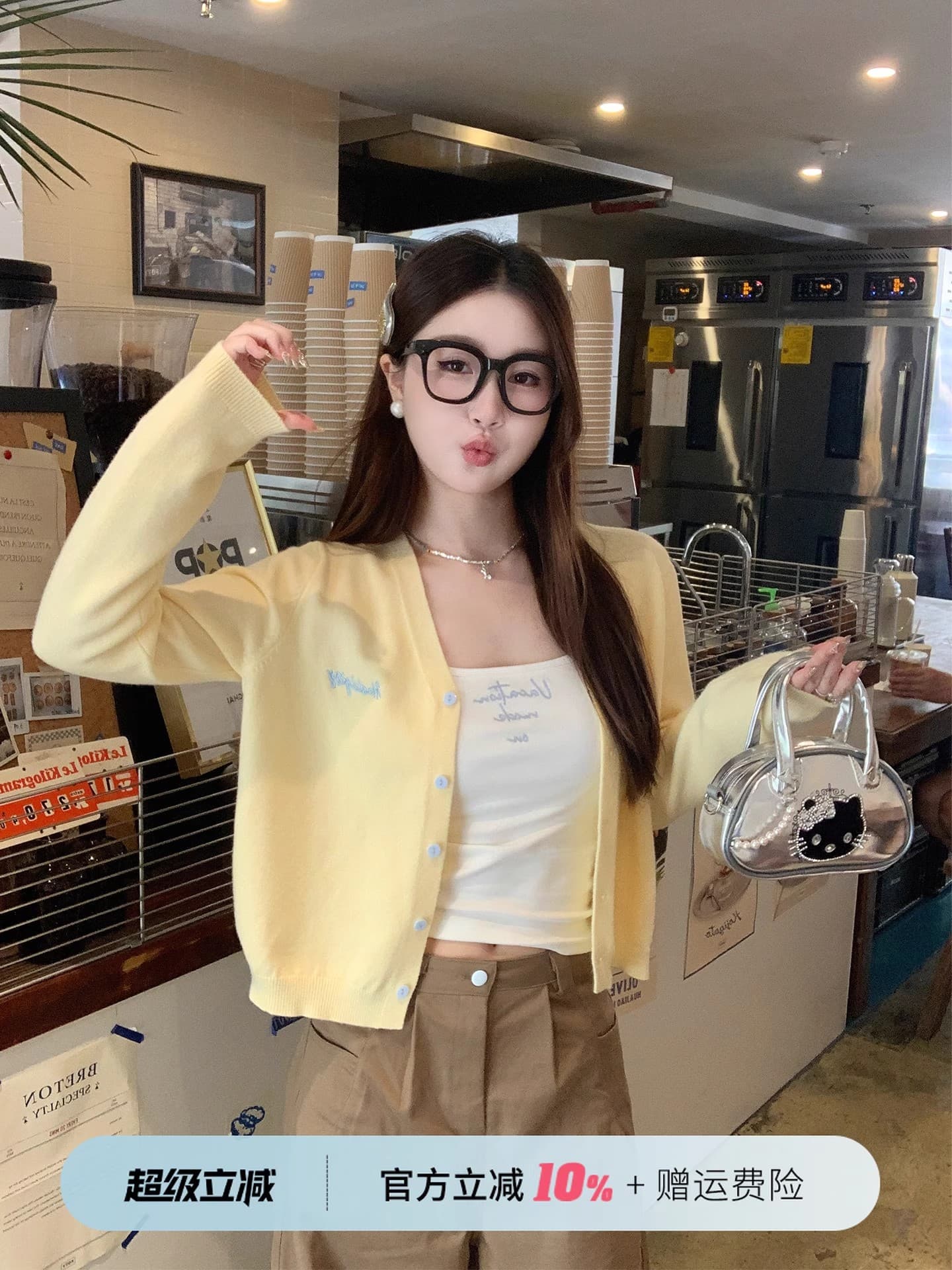 스와 3 3 니트 오픈 가디건 2026 새로운 이른 가을 여성 의류 외부 잡아라. 의류 고급 센스 가을 착용 가져 가라. 스웨터 코트