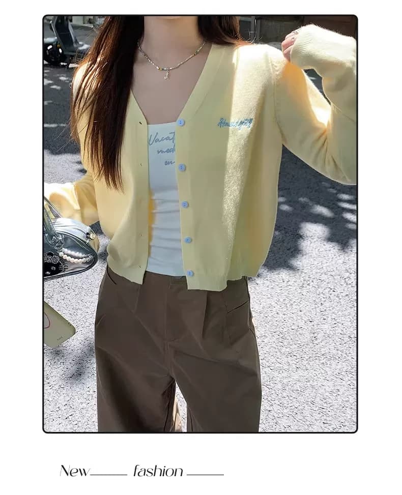 스와 3 3 니트 오픈 가디건 2026 새로운 이른 가을 여성 의류 외부 잡아라. 의류 고급 센스 가을 착용 가져 가라. 스웨터 코트 상세 이미지 7