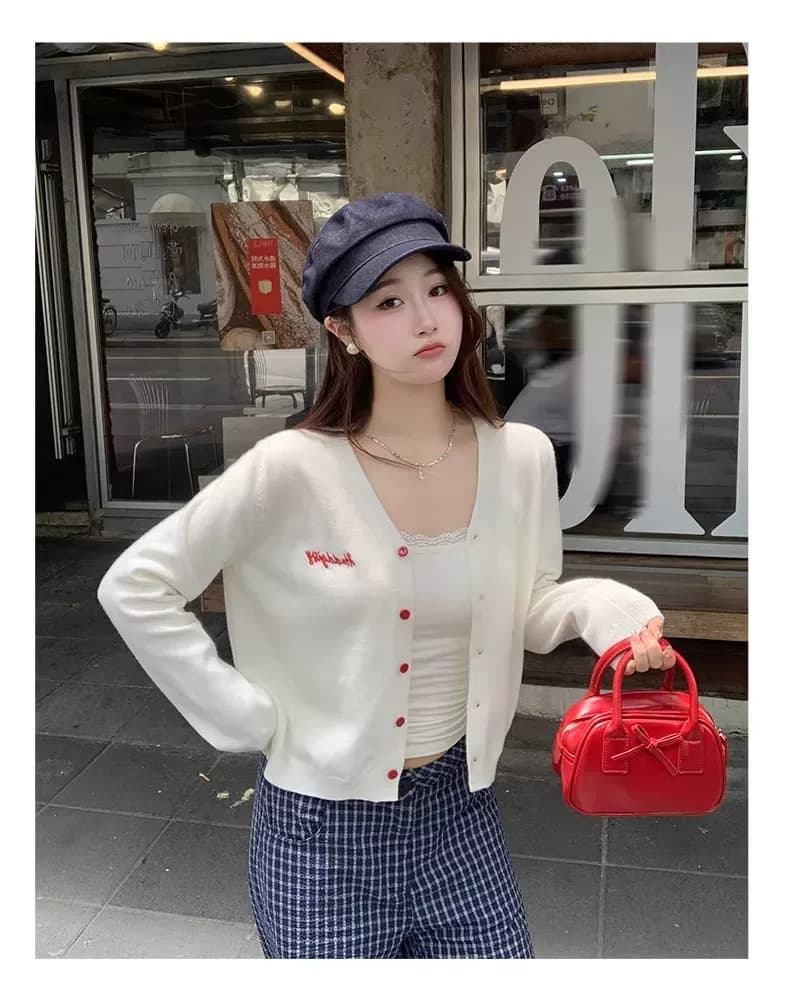 스와 3 3 니트 오픈 가디건 2026 새로운 이른 가을 여성 의류 외부 잡아라. 의류 고급 센스 가을 착용 가져 가라. 스웨터 코트 상세 이미지 4