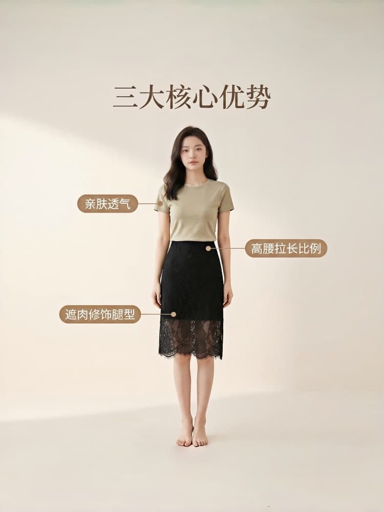 실사 레트로 레이스 바람 무거운 작업 자수 반신 스커트 2026 여름 빅 사이즈 새로운 하이웨이스트 연령 감소 슬림해 보이는 치마 상세 이미지 4