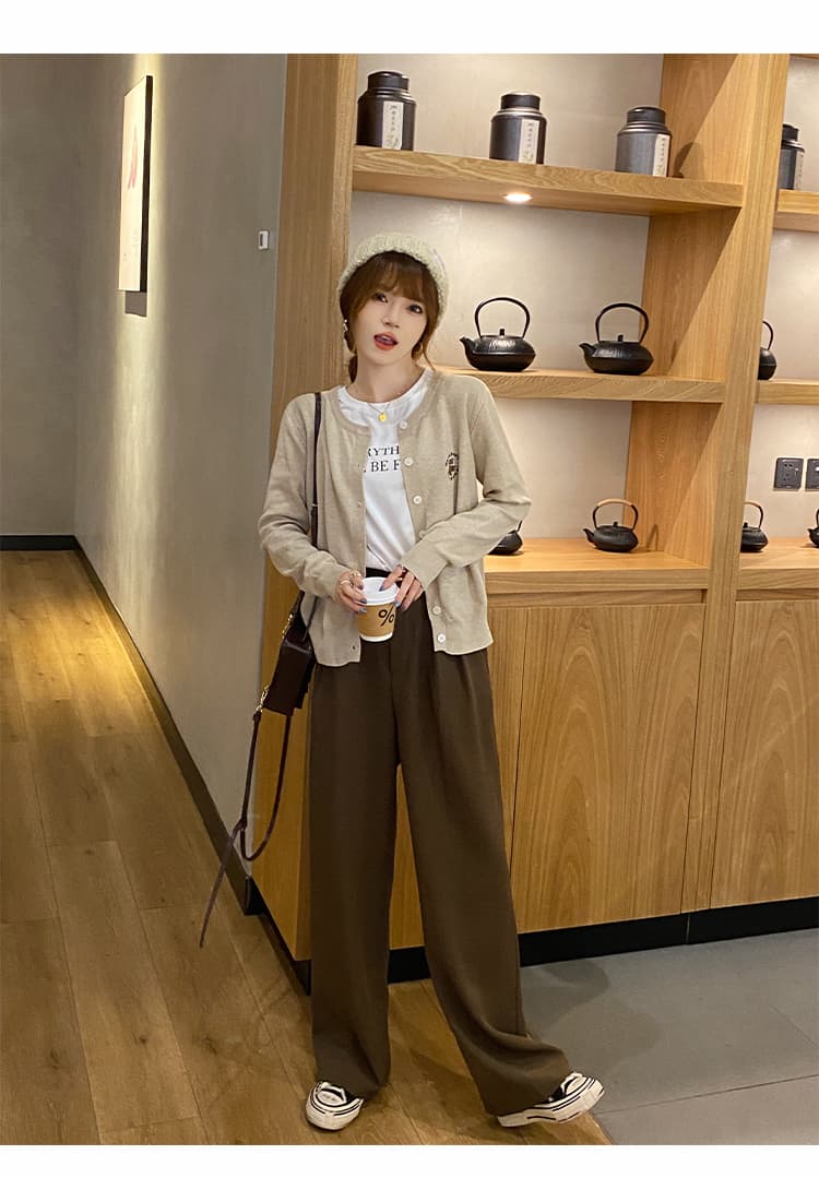 작은 곰 외부 잡아라. 의류 긴팔 스웨터 외출용 여성 작은 열림 셔츠 새로운 2025 폭발 봄 가을 니트 얇은 스타일 재킷 상세 이미지 18