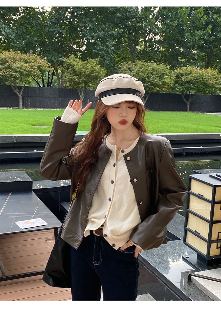 작은 곰 외부 잡아라. 의류 긴팔 스웨터 외출용 여성 작은 열림 셔츠 새로운 2025 폭발 봄 가을 니트 얇은 스타일 재킷 상세 이미지 29