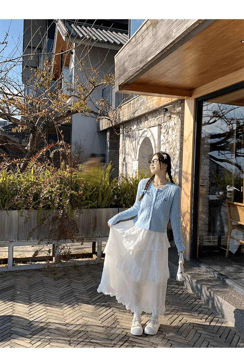 외부 가져 가라. 오픈 가디건 여성 한 부서 여성 새로운 이른 가을 학원 스타일 맨위 니트 재킷 고급 센스 가을 부드러운 찹쌀 스웨터 상세 이미지 22