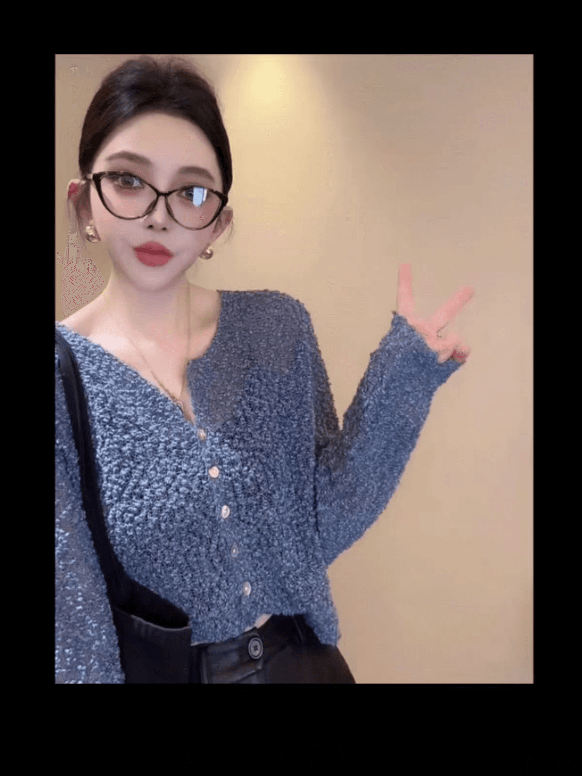부드러운 느긋한 품격 루즈핏 외국 가스 다용도 여드름 스웨터 이미지 2