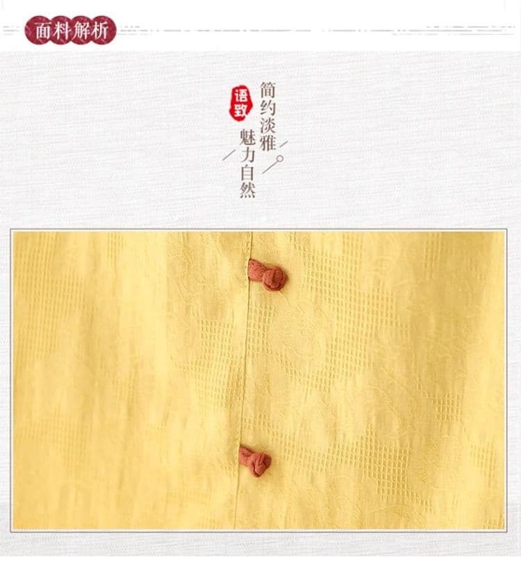 자수 문예 고급 센스 라운드 넥 맨위 여성 통기성 면 린넨 반팔 티셔츠 중노년 어머니 드레스 상세 이미지 9