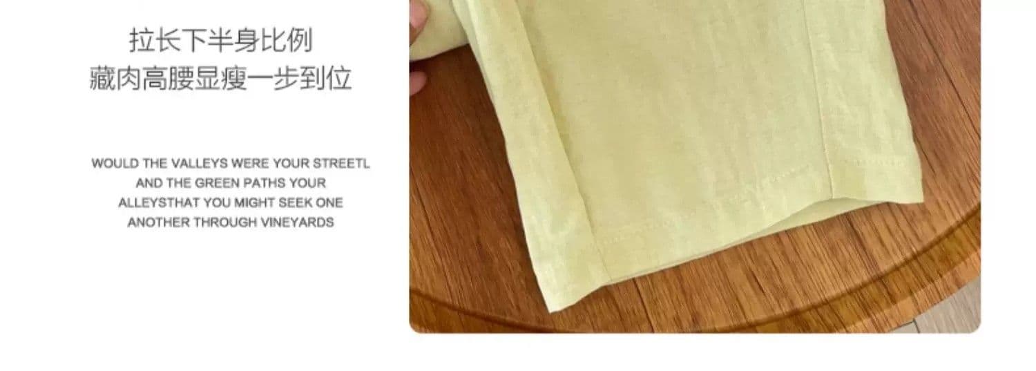 면 린넨 모통이 칼 바지 여성 여름 얇은 스타일 주간 실크 면 린넨 와이드 레그 팬츠 빅 사이즈 지방 mm 루즈핏 슬림해 보이는 자외선 차단 캐주얼 바지 상세 이미지 7