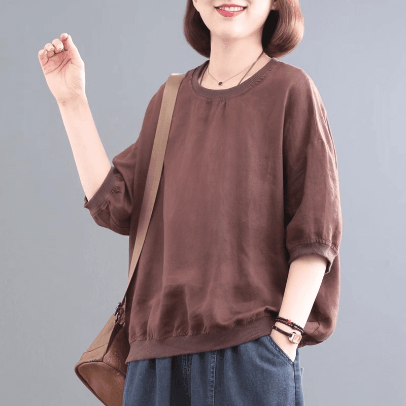 반팔 여성 라운드 넥 여름 새로운 루즈핏 빅 사이즈 다용도 티셔츠 풀오버 맨위 여성