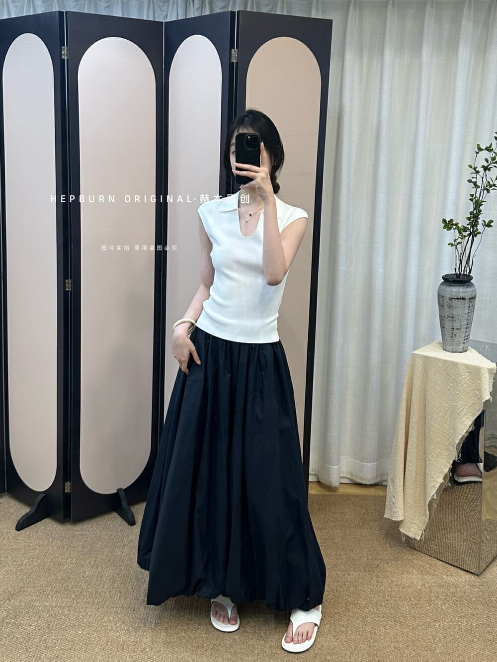 프랑스식 Feifei 소매 폴로 칼라 u 칼라 니트 얼음 실크 민소매 티셔츠 여성 여름 고유 한 슈퍼 잘 생긴 쇼트 스타일 어깨 맨위 상세 이미지 5