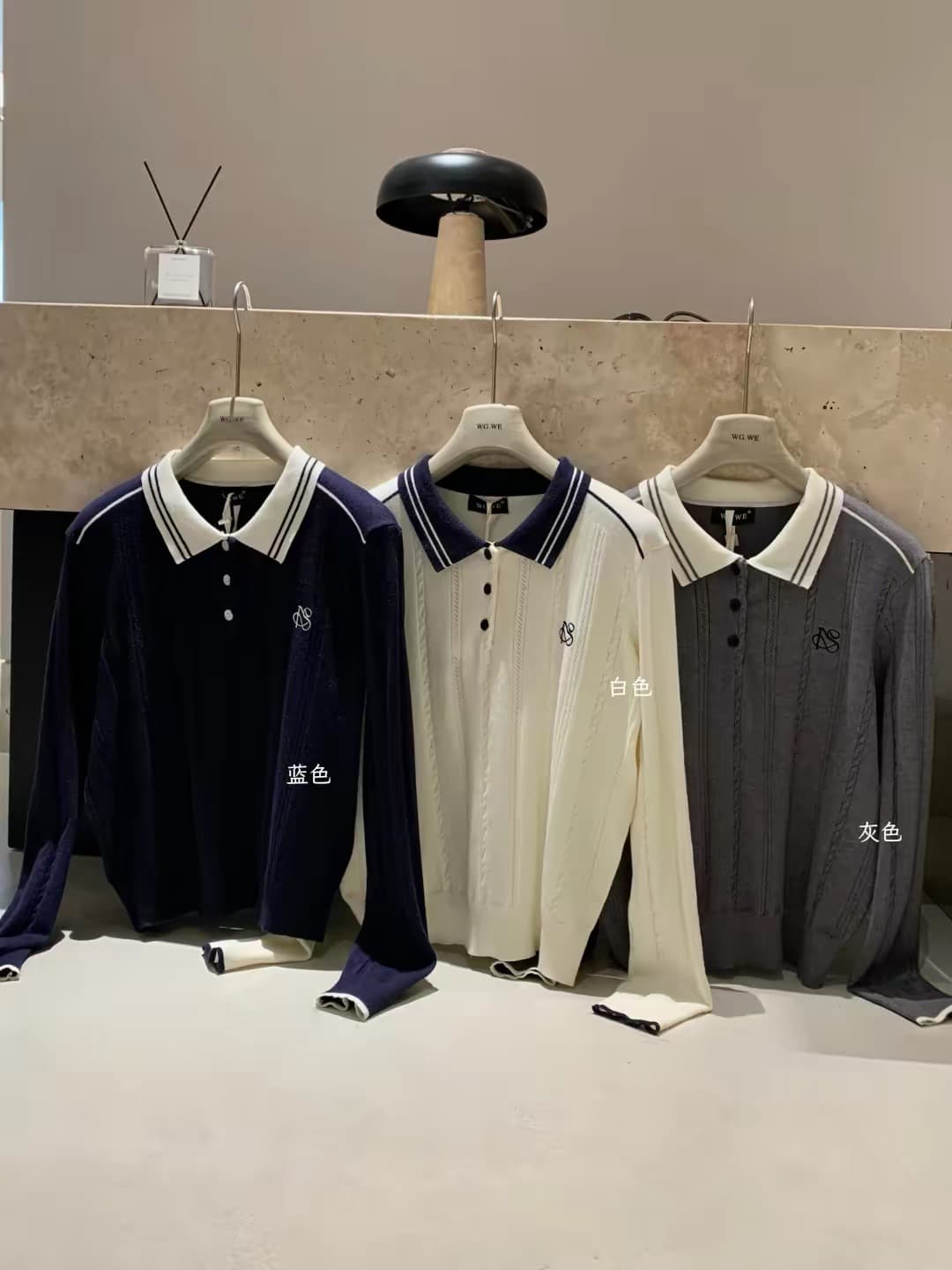 배색 POLO 칼라 트위스트 무늬 니트 스웨터 만나는 스웨터 여자 가을 겨울 캐주얼 긴팔 루즈핏 슬림해 보이는 인사이드 잡아라. 의류 상세 이미지 11