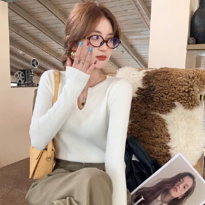 작은 V넥 양모 스웨터 2026 봄 가을 새로운 스웨터 인사이드 가져 가라. 디자인 센스 작은 대중 긴팔 니트 기본 셔츠 맨위 상세 이미지 29