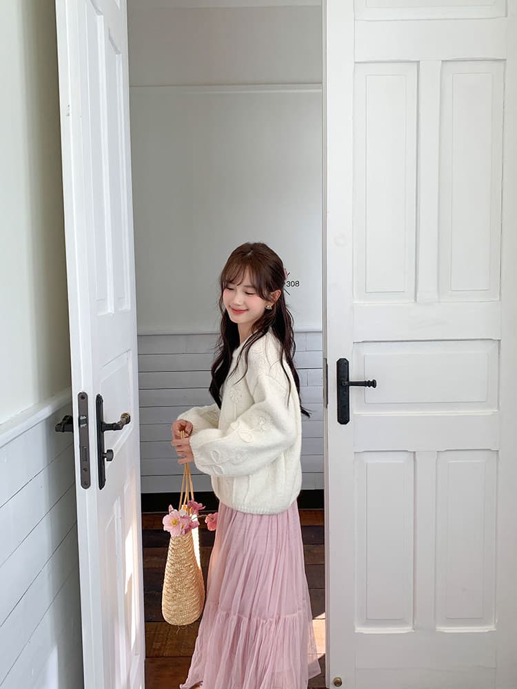 작은 마을 산산 플러그 Na 저녁 바람 무거운 작업 이쑤시게 주름 반신 스커트 여성 봄 낭만주의 프릴 한 마디 쉬폰 롱 스커트 상세 이미지 29