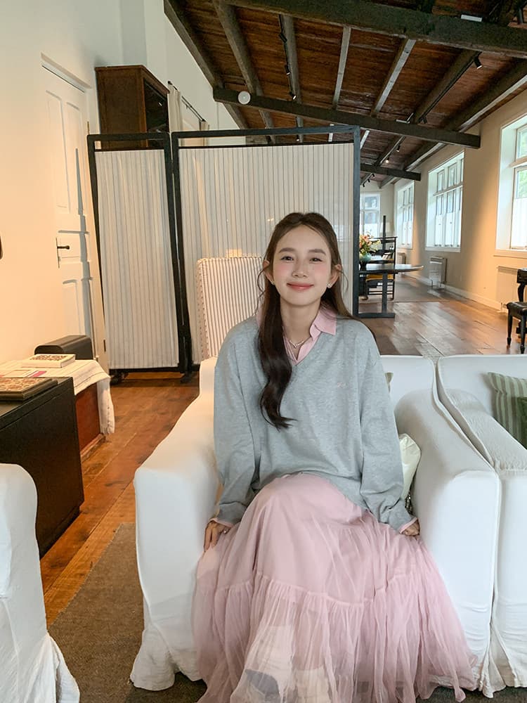 작은 마을 산산 플러그 Na 저녁 바람 무거운 작업 이쑤시게 주름 반신 스커트 여성 봄 낭만주의 프릴 한 마디 쉬폰 롱 스커트 상세 이미지 41