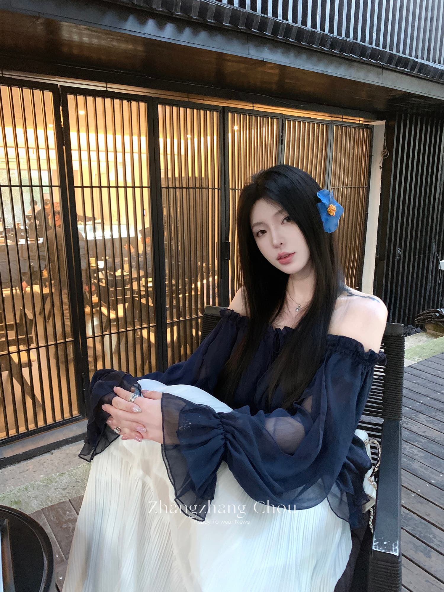 무거운 작업 플리츠 쉬폰 반신 스커트 여성 하이웨이스트 슬림해 보이는 부드러운 다용도 도루 센스 길다 치마 상세 이미지 15