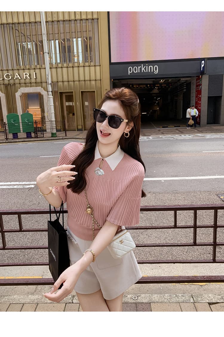 망토 디자인 센스 반팔 티셔츠 여성 여름 2026 새로운 인사이드 가져 가라. 기본 셔츠 맨위 상세 이미지 29