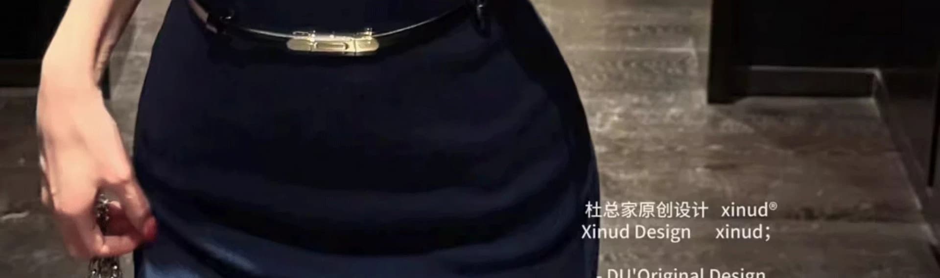진한 파란색 로얄 자매 센스 행침 목 여성 드레스 섹시함 핫걸 몸매 가꾸기 슬림해 보이는 타이트 스커트 명문 여성 연회 작은 드레스 상세 이미지 23